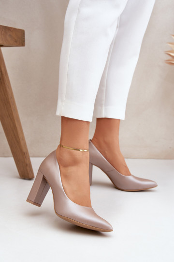 Satin Pumps Lewski Batai 2453 Beige