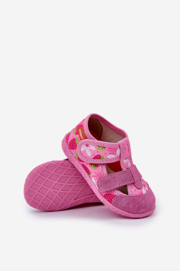 Milami Vaikiškos Velcro šlepetės Braškių Rožinė Reathiana