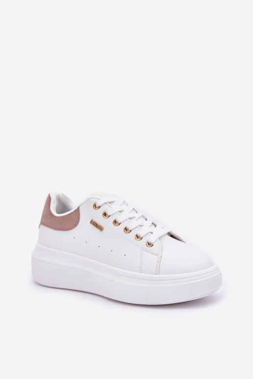 Moteriški sportbačiai ant platformos Eco Leather White Lelandine