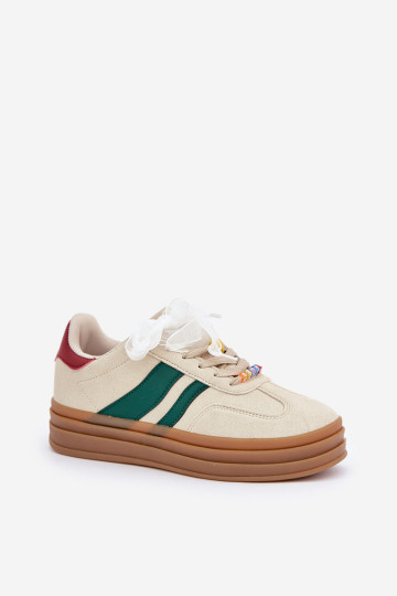 Moteriški sportbačiai su segtukais Smėlio spalvos Jariana 2