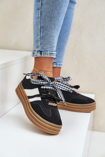 Moteriški sportbačiai su segtukais Juodi Jariana