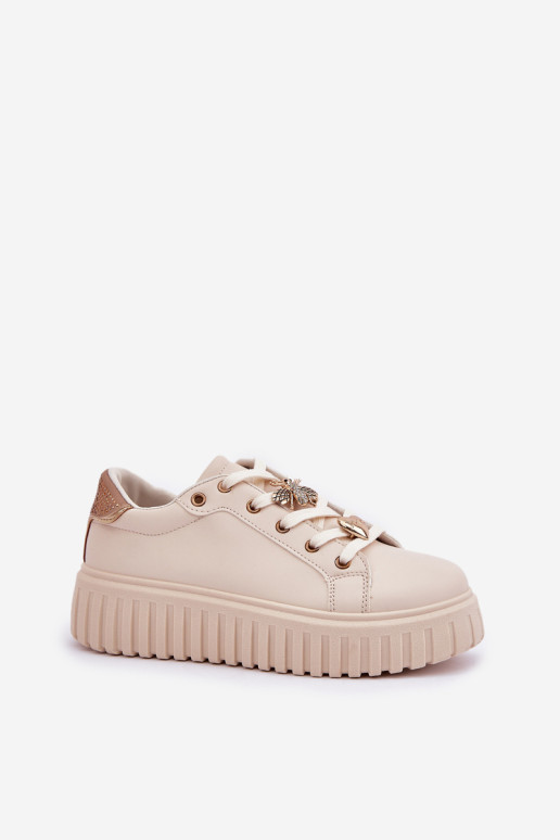 Moteriški sportbačiai su segtukais Beige Grelesi