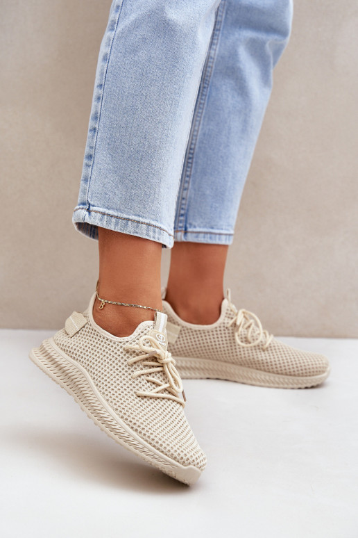 Tinkliniai sportiniai batai moterims Beige Harice