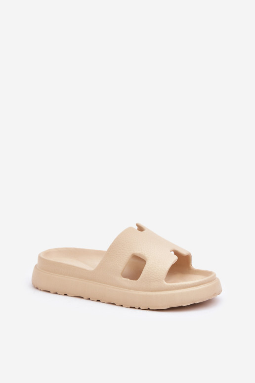 Putplasčio šlepetės su išpjovomis smėlio spalvos Neladith