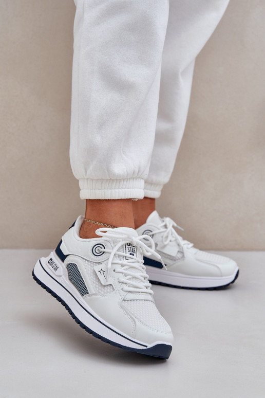 Sportiniai batai Sportiniai bateliai Moteriški Big Star NN274A103 HI-POLY SYSTEM White-Navy