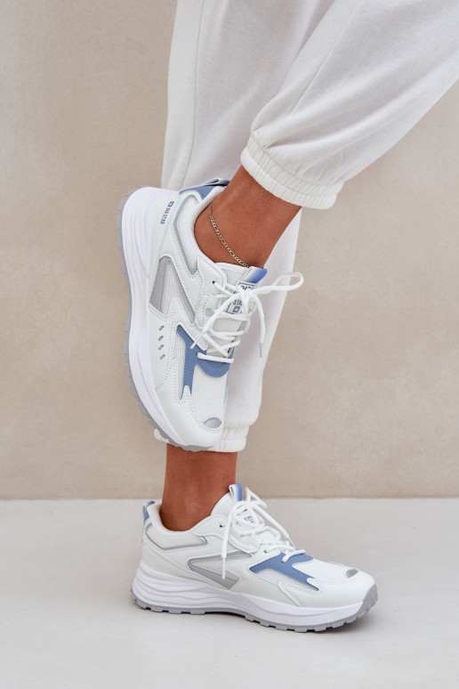 Big Star NN274A094 HI-POLY SYSTEM moteriški sportiniai batai baltai mėlynai