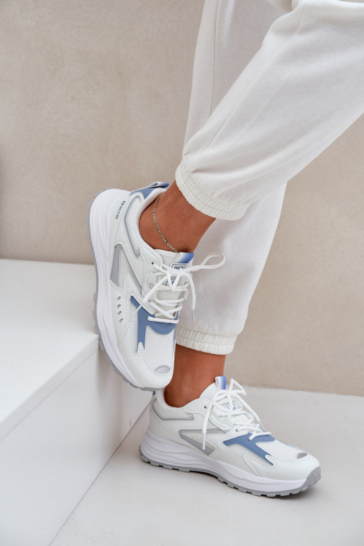 Big Star NN274A094 HI-POLY SYSTEM moteriški sportiniai batai baltai mėlynai