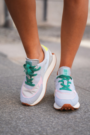 Moteriški sportbačiai ant platformos, atminties putų sistema Big Star NN274682 mėlyna