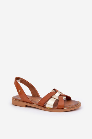 Zazoo 40382 Moteriški odiniai sandalai, rudi 2