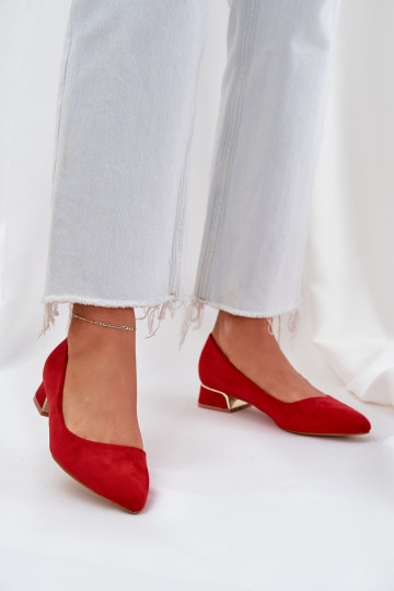 Žemakulniai smailūs pirštai Pumps Red Terilara
