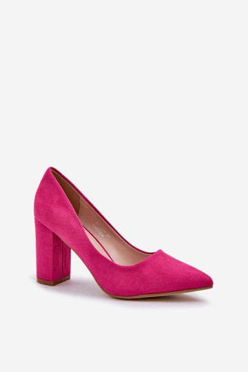 Moteriški pompos ant kulno Eco Suede Fuchsia Florena 2