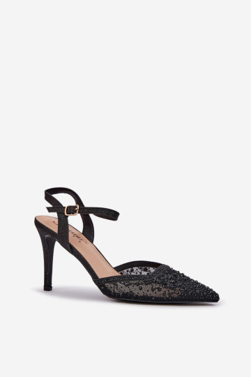 Dekoruoti Open Toe Pumps Black Nanadra 2