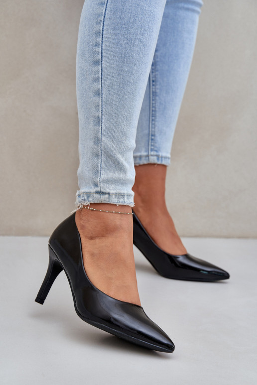 Lakinės odos siurbliai Black Sanalitia