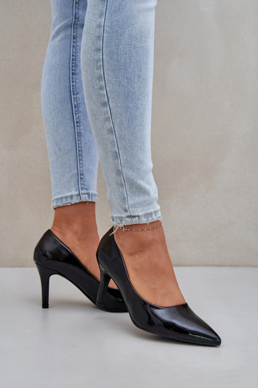 Lakinės odos siurbliai Black Sanalitia