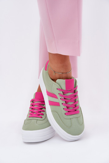 Stilingi moteriški sportbačiai ant platformos Green Silavia