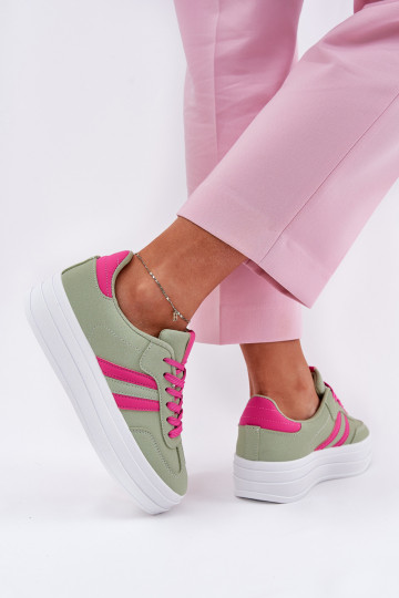 Stilingi moteriški sportbačiai ant platformos Green Silavia