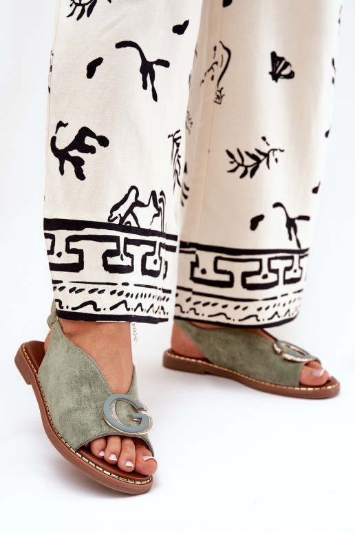 Plokštės basutės su žalia apdaila Haliones