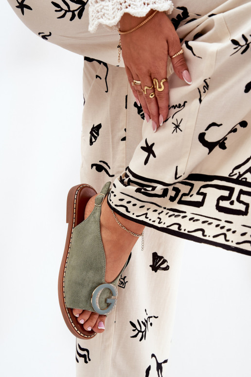 Plokštės basutės su žalia apdaila Haliones