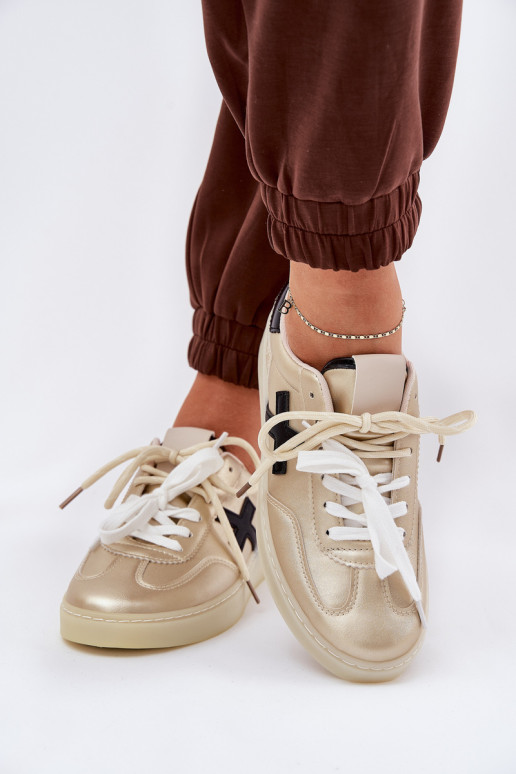 Žemi moteriški sportiniai bateliai Gold Zelevelis