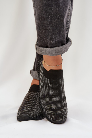 D&A TW121 moteriški sportiniai bateliai su puošmenomis, juodi