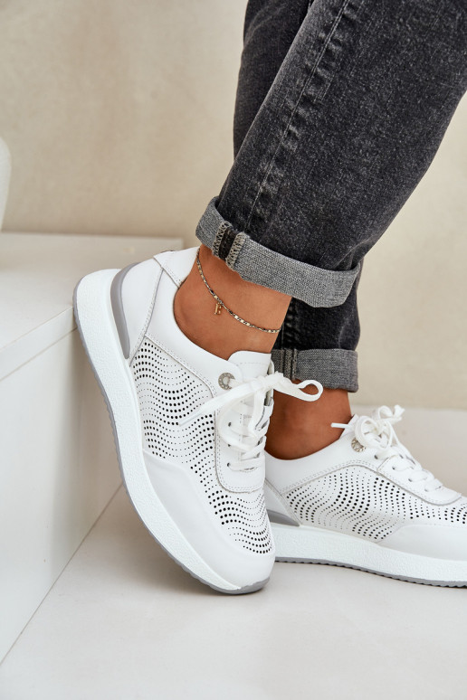 Odiniai sportiniai bateliai Moteriški S.Barski LR51-551 Balta