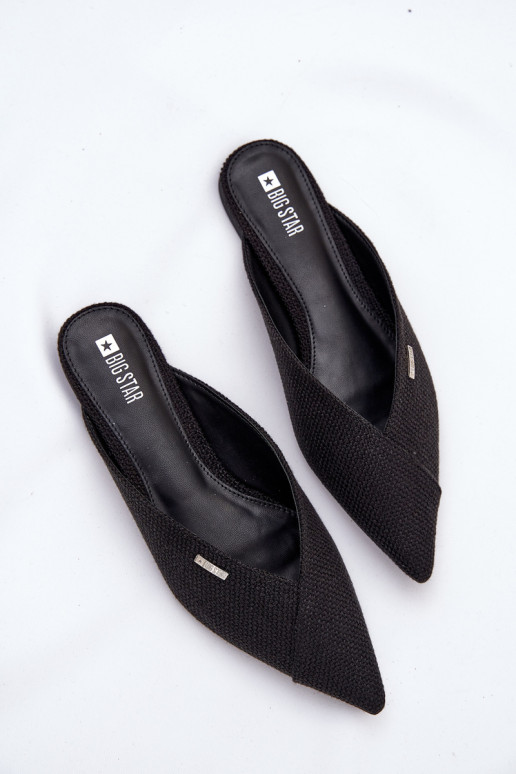 „Big Star RR274210“ moteriškos šlepetės su smailiu pirštu, juodos spalvos