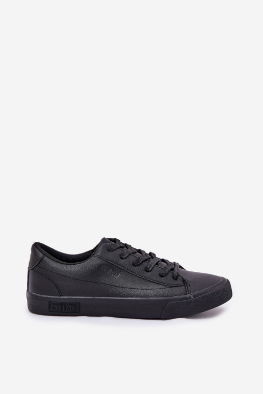 Vyriški klasikiniai žemi sportbačiai Eco Leather Big Star NN174252 juodi