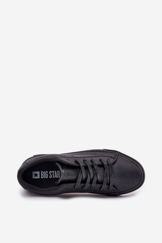 Vyriški klasikiniai žemi sportbačiai Eco Leather Big Star NN174252 juodi