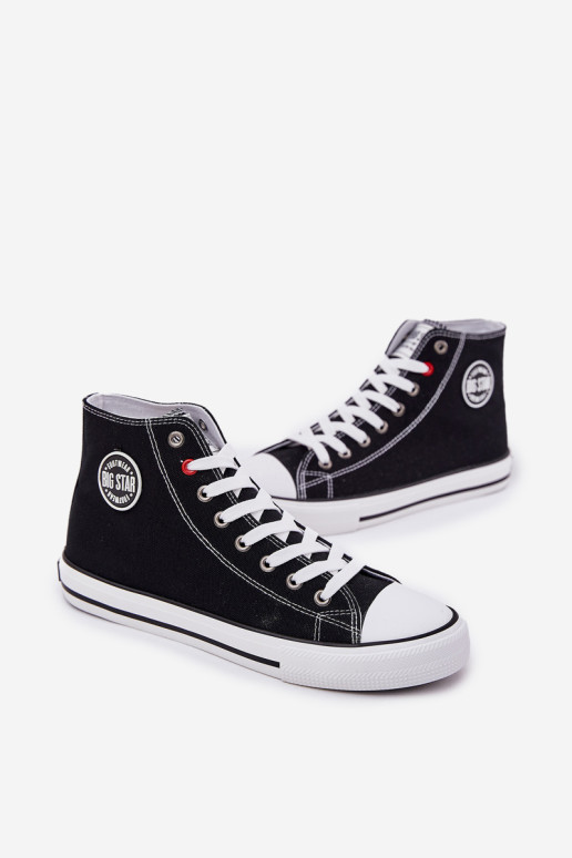 Big Star NN174304 HI-POLY SYSTEM juodi vyriški audinio sportbačiai