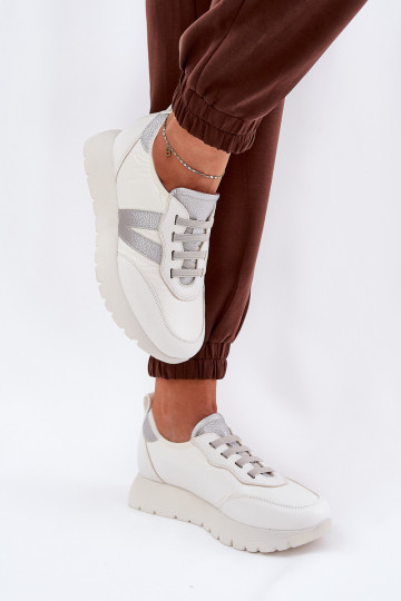 Moteriški sportiniai bateliai ant platformos Vinceza 58510 balta