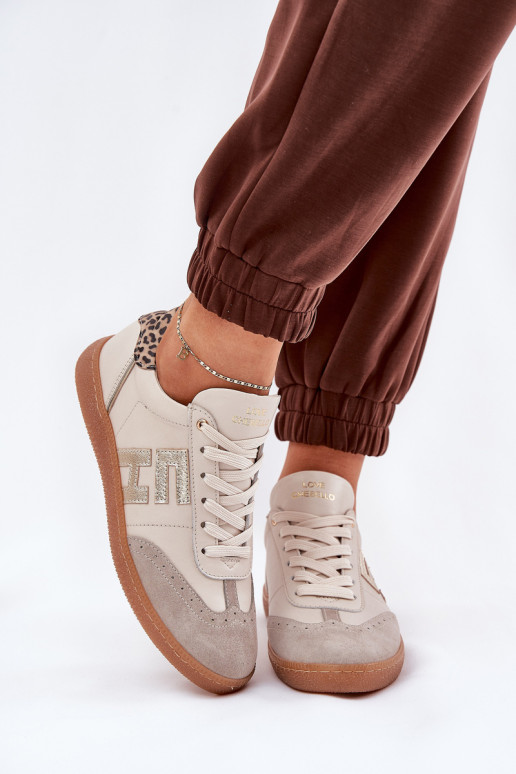 Odiniai sportiniai bateliai Moteriški Panther CheBello 4640 Beige