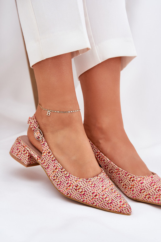 Moteriški pinti sandalai su subtiliais kulnais Daugiaspalviai Jorela