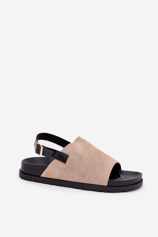 Moteriški sandalai Eco Suede On The Platform Beige Migola