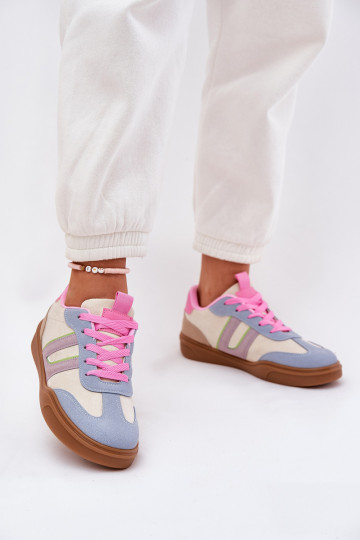 Moteriški sportbačiai, pagaminti iš ekologiškos zomšos daugiaspalvių satylių