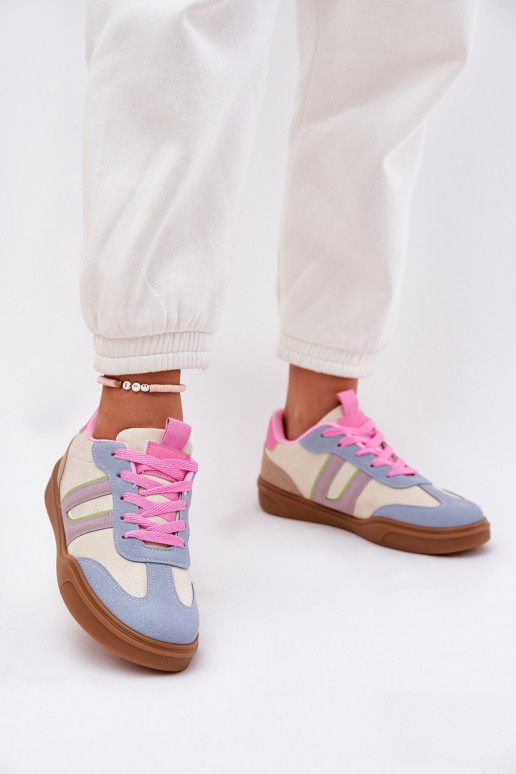 Moteriški sportbačiai, pagaminti iš ekologiškos zomšos daugiaspalvių satylių