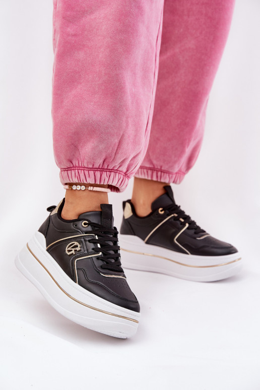 Moteriški sportiniai bateliai su platforma Black Caldeno