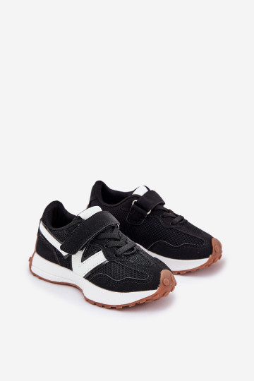 Juodi Tezzu Velcro vaikiški sportbačiai 2