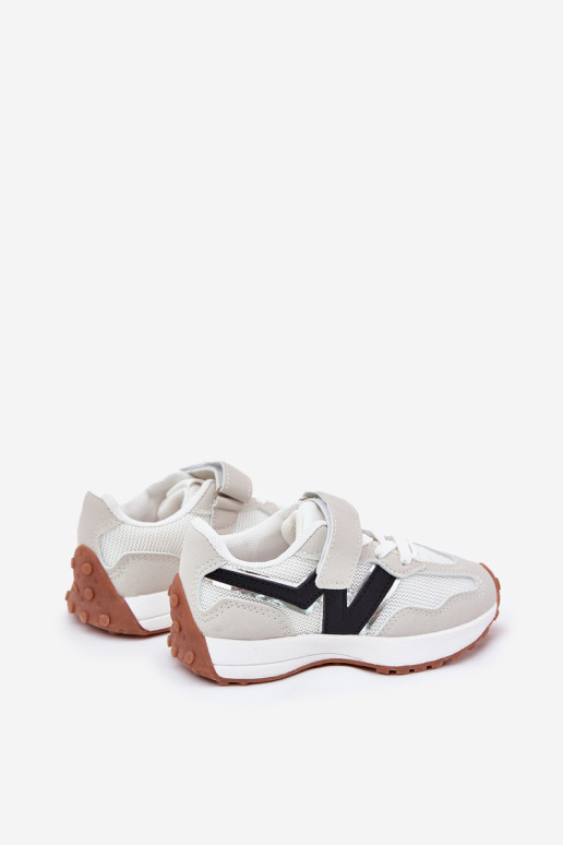 Vaikiški sportbačiai su Velcro Pilka Tezzu