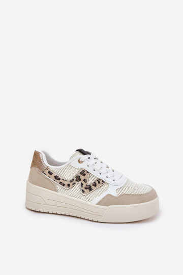 Moteriški sportiniai bateliai ant platformos Leopard Beige Loorori 2