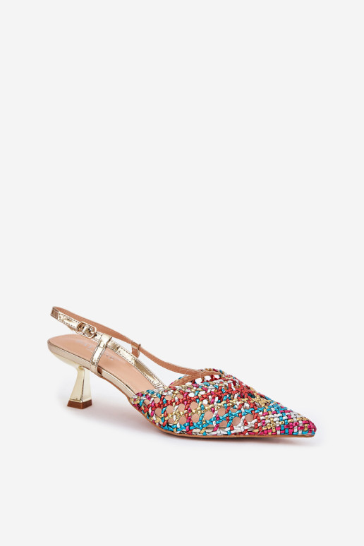 Smailus pirštas atviras kulnas Stilettos Multicolor Umirana