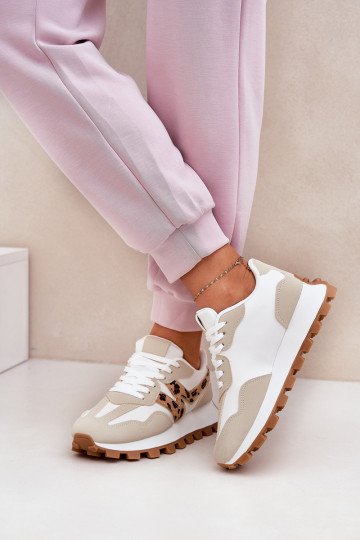 Sportiniai bateliai Moteriški Leopard Beige Kalelia