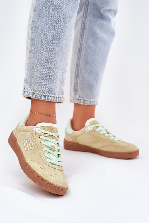 Zomšiniai sportiniai bateliai, sportbačiai, moteriški D.Franklin DFSH387005 Lime