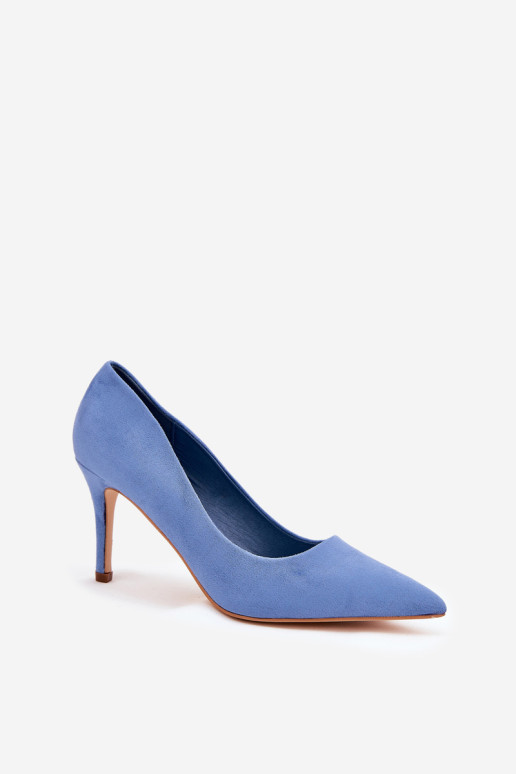 Eco Suede Pumps Blue Vannith