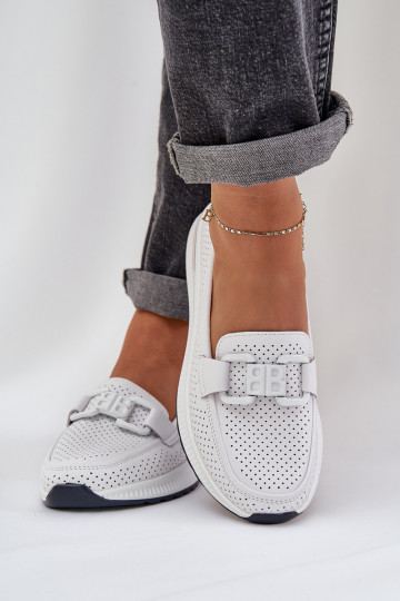 Moteriški odiniai batai su platforma S.Barski LR51-556 Balta