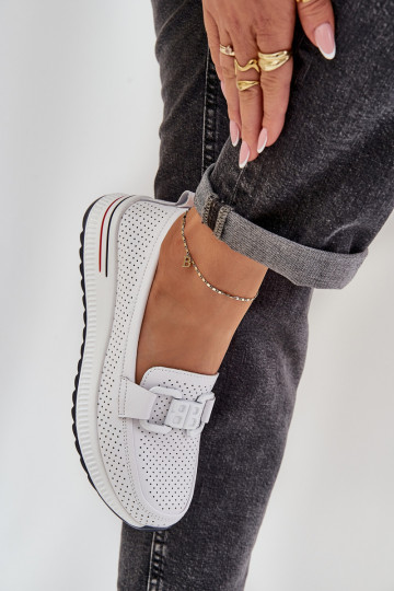 Moteriški odiniai batai su platforma S.Barski LR51-556 Balta