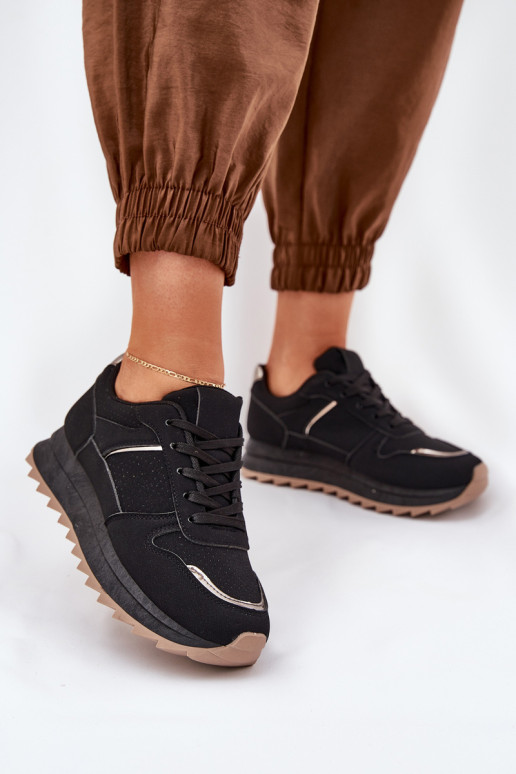 Moteriški sportiniai bateliai su platforma Black Yandia