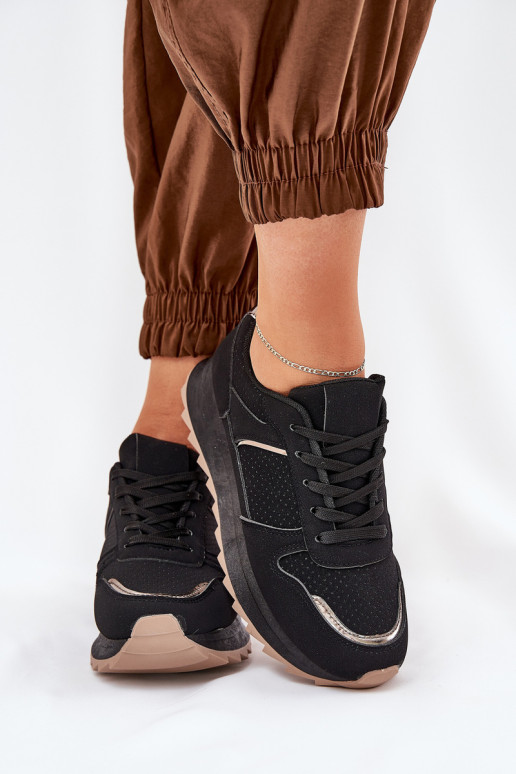 Moteriški sportiniai bateliai su platforma Black Yandia