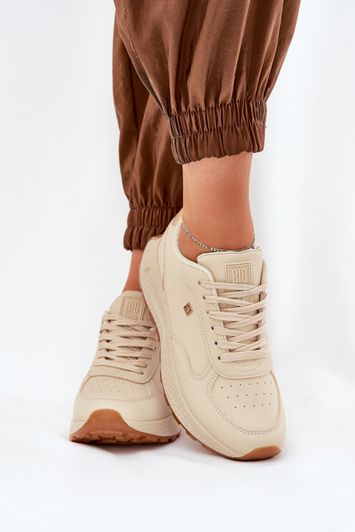 Lengvi moteriški sportiniai bateliai Big Star RR274630 HI-POLY SYSTEM smėlio spalvos