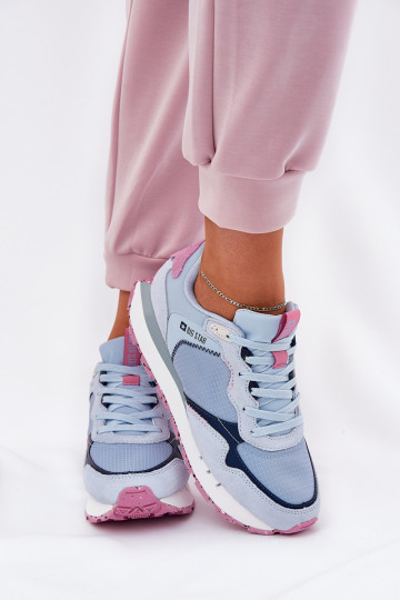 Zomšiniai lengvi moteriški sportiniai batai Big Star RR274236 HI-POLY SYSTEM Mėlyna