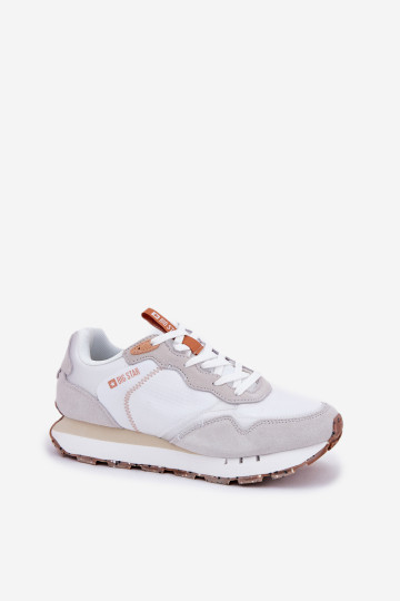 Zomšiniai šviesūs moteriški sportiniai batai Big Star RR274235 HI-POLY SYSTEM smėlio spalvos 2